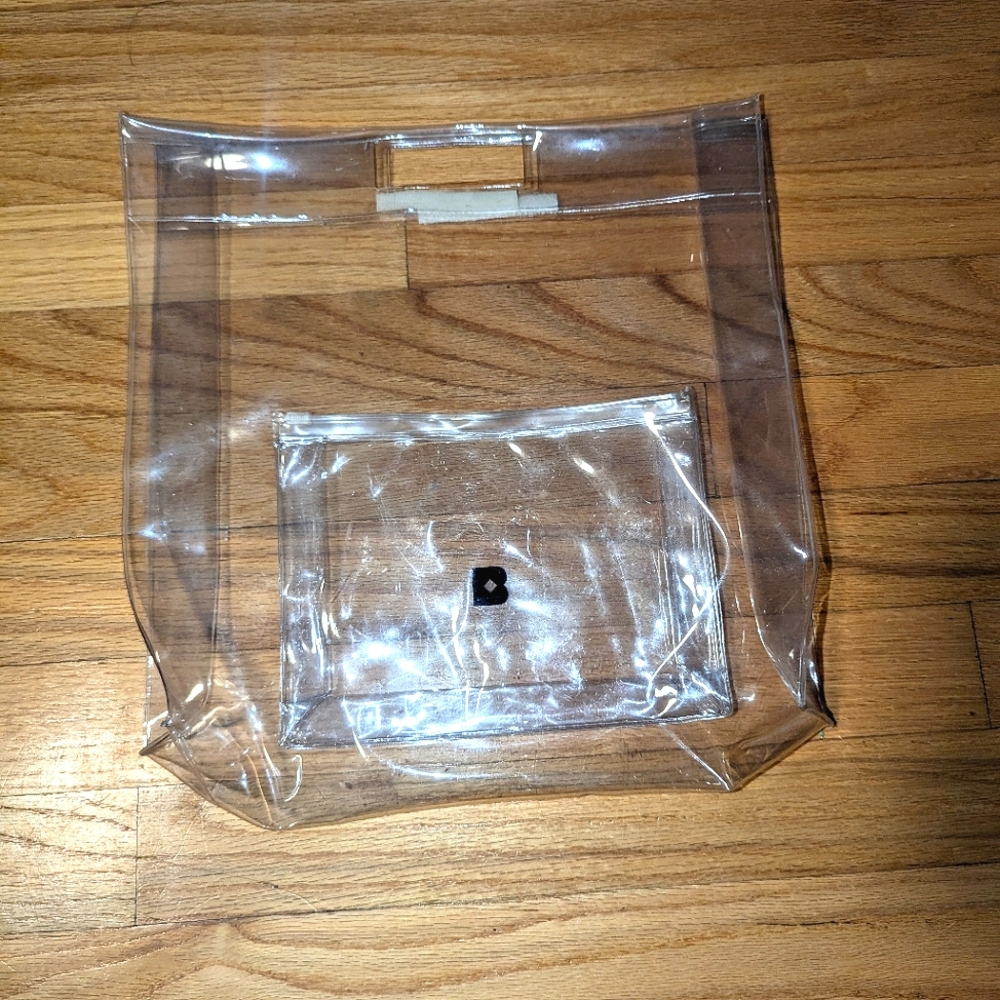 Set of 2 Clear PVC Bags Sports NFL Approved Bags